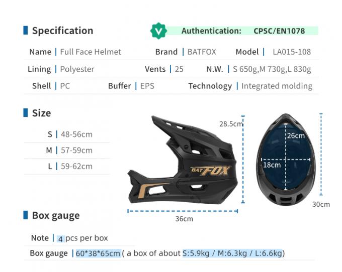 OEM&ODM Шлем для внедорожников Шлем для горных велосипедов с одобрением CE En1078 Cpsc Черное золото 1