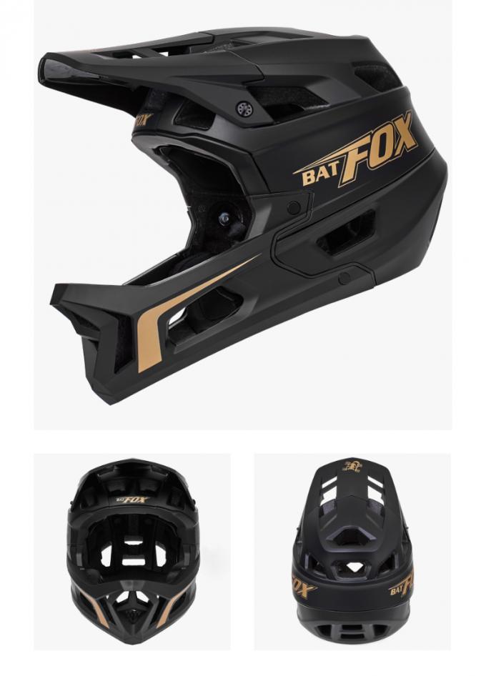 Взрослый BMX полный шлем спуска с дороги интегрированный антипадающий антиотражательная шляпа Круг полный шлем черный 6