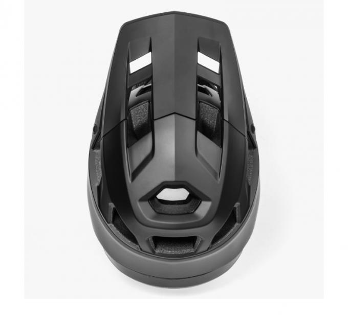 Взрослый BMX полный шлем спуска с дороги интегрированный антипадающий антиотражательная шляпа Круг полный шлем черный 7