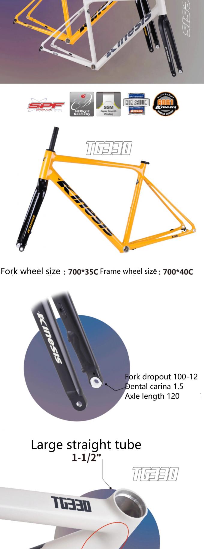 Части велосипеда Алюминиевая сплав гравий велосипедная рама 700x38c Дисковый тормоз 142x12 Плоская установка 5